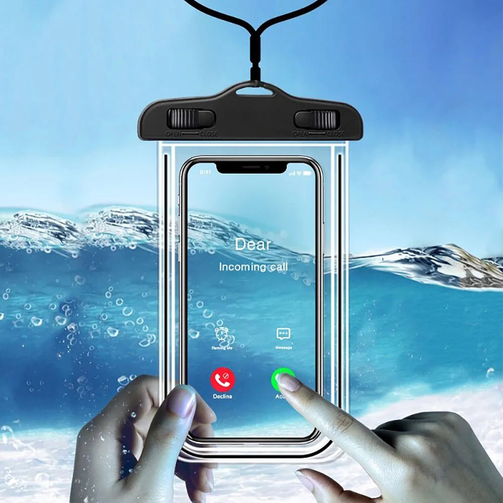 1pcs Universal Waterproof Phone Pouch Cellphone Dry Bag Case Underwater Phone Protector PV Cover for Kayaking, Beach, fishing