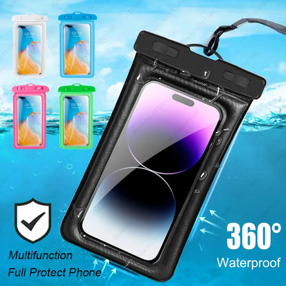 Waterproof Phone Case Swimming Water Proof Bag Universal Underwater Protector Cover For iPhone 13 12 11 14 15 Pro Max Mini XR XS